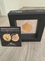 Vergulde penning proof Raymond van Barneveld 2020, Ophalen of Verzenden, Overige landen, Overige waardes, Goud