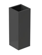 Aluminium plantenbak 37x37x100cm - Met bodem - RAL7021, Ophalen, Minder dan 60 cm, Vierkant, Nieuw