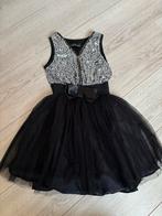 Kerstjurkje maat 128 met strik en glitters, Ophalen of Verzenden, Gebruikt, Meisje, Jurk of Rok