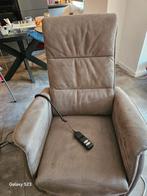 Relaxstoel met sta-op functie - Grijs Suède, Ophalen, 75 tot 100 cm, Stof, 50 tot 75 cm