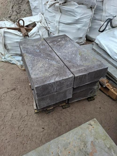 6 stuks schellevis trapblok taupe, nieuw, Tuin en Terras, Tegels en Klinkers, Nieuw, Terrastegels, Beton, 10 m² of meer, Ophalen