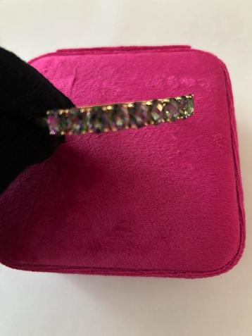 tanzaniet armband in massief 14k geelgoud beschikbaar voor biedingen