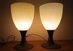 vintage tafellampen -schouw of bedlampen L.L. Italië gemerkt, Glas, Ophalen of Verzenden, Zo goed als nieuw, Minder dan 50 cm