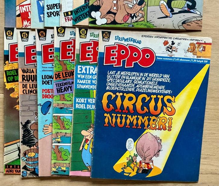 Eppo stripweekblad - 13 losse nummers uit 1982, Boeken, Strips | Comics, Gelezen, Meerdere comics, Europa, Ophalen of Verzenden