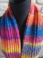Regenboog kleuren gebreide sjaal, Verzenden, Zo goed als nieuw, Sjaal