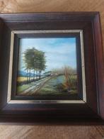 👶  Klein olieverfschilderij landschap., Ophalen of Verzenden