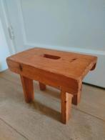 Vintage krukje voetenbankje voetenbank kruk bijzettafeltje p, Ophalen of Verzenden, Gebruikt, Hout