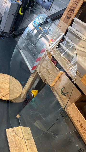 Ovale Glasplaat Tafelblad 203x112cm beschikbaar voor biedingen