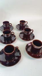 Vintage 16 dlg servies, theeservies bruin, Royal Sphinx. 8A7, Ophalen of Verzenden