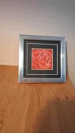Lijst / schilderijtje met roos, Huis en Inrichting, Woonaccessoires | Lijsten, Ophalen, Hout, Minder dan 50 cm, Minder dan 50 cm
