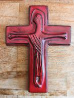 Jezus kruis rood keramiek, Ophalen of Verzenden