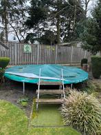 Nette trampoline 4.20m met hoes en trap, Ophalen, Gebruikt
