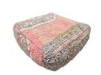 Handmade vintage Berber wool floor cushion Boujad 65x65x25cm, Ophalen of Verzenden, Zo goed als nieuw, Berber vintage oosters Boho hype