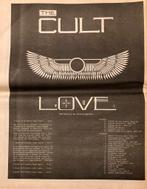 Paginagrote A3 advertentie THE CULT Love tour, Cd's en Dvd's, Vinyl | Rock, Ophalen of Verzenden