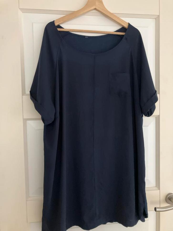 Donkerblauwe tuniek - Maat XL, Kleding | Dames, Jurken, Zo goed als nieuw, Maat 46/48 (XL) of groter, Blauw, Boven de knie, Ophalen of Verzenden