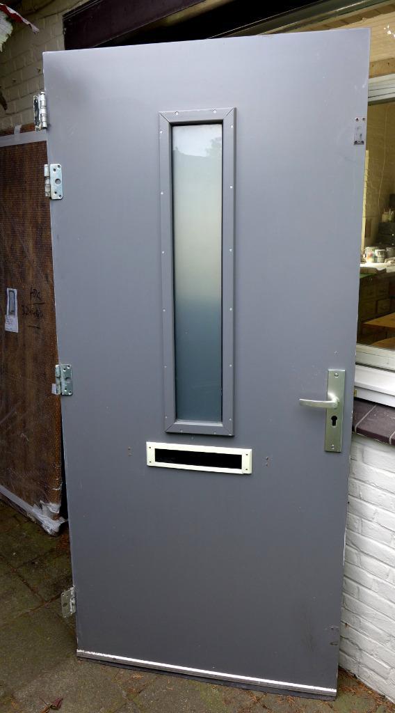 zware hardhouten voordeuren, Doe-het-zelf en Verbouw, Deuren en Horren, Zo goed als nieuw, Buitendeur, 200 tot 215 cm, 120 cm of meer