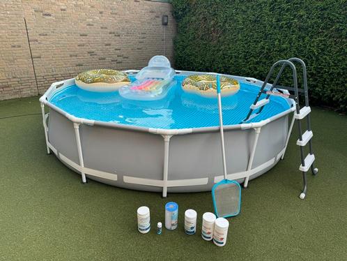 Te koop! Intex Prisma 366x76cm zwembad incl accessoires, Tuin en Terras, Zwembaden, Minder dan 80 cm, 200 tot 400 cm, Rond, Ophalen