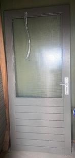 Hard houten schuur deur afmeting 210x92, 80 tot 100 cm, Zo goed als nieuw, Hout, Buitendeur