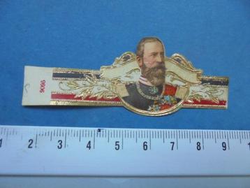 Oude sigarenband Flor Fina portret koning / prins nr. 9095 beschikbaar voor biedingen