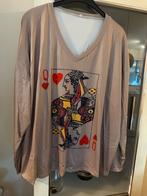 Beige shirt met Queen print - 5XL maat 52 nieuw Chic Me, Beige, Nieuw, Chic me, Shirt of Top