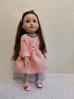 Mooie Meisjes Pop 🌸 met Bruin Kambaar Haar  = 46 cm., Verzamelen, Poppen, Ophalen of Verzenden, Zo goed als nieuw, Pop