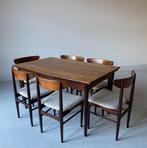 Palissander eetkamerset / vintage design furniture/ E.W.Bach, Ophalen, Zo goed als nieuw