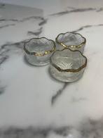 Vintage Glazen Schaaltjes - Set van 3, Ophalen, Gebruikt, Schaal, Rond