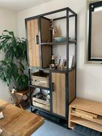 Industriële vitrinekast Hal5, Huis en Inrichting, Ophalen, Gebruikt, 100 tot 150 cm, 200 cm of meer