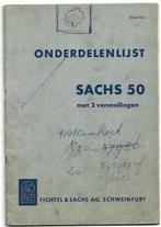 Sachs 50 onderdelenlijst (6203z) bromfiets, Ophalen of Verzenden, Gebruikt