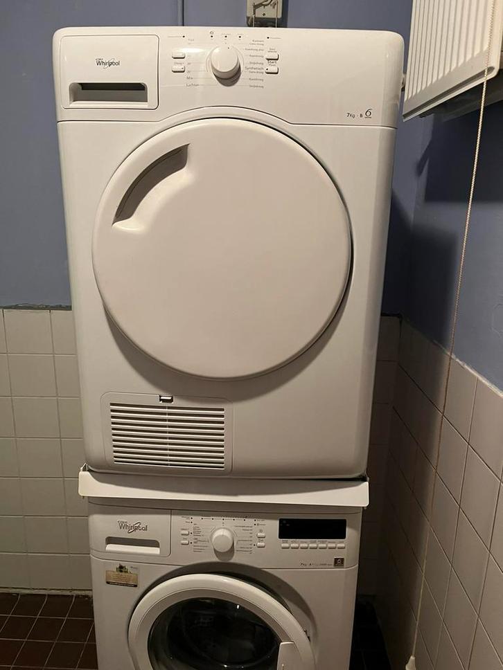 Whirlpool Condensdroger 7 Kg, Witgoed en Apparatuur, Wasdrogers, Zo goed als nieuw, Condens, Voorlader, 6 tot 8 kg, 85 tot 90 cm