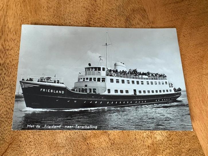 Ansichtkaart Rederij Doeksen Friesland Terschelling Veerboot, Verzamelen, Scheepvaart, Zo goed als nieuw, Ophalen of Verzenden