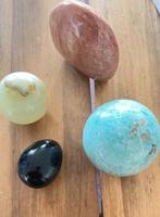 Amazoniet, groene Onyx, roze Maansteen, Obsidiaan, Ophalen of Verzenden, Zo goed als nieuw