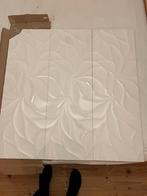 3x grote witte relieftegels 30x90 cm bladeren tegels, Ophalen, 60 cm of meer, Nieuw, Minder dan 5 m²
