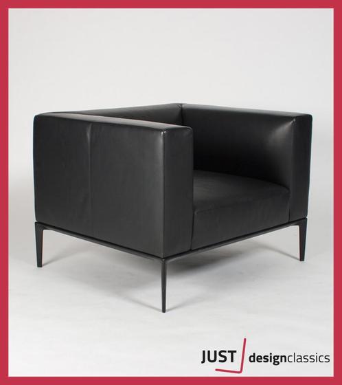Walter Knoll Jaan 781 Armchair Zwart Leder voorraad:2, Huis en Inrichting, Fauteuils, Zo goed als nieuw
