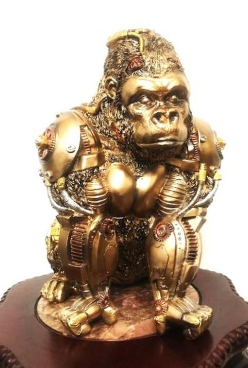 Steampunk Beeld Gorilla Aap H 30😎💑🎁🤗👌, Antiek en Kunst, Kunst | Beelden en Houtsnijwerken, Ophalen of Verzenden