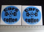 2x sticker cars & coffee bergen logo koffie, Verzamelen, Stickers, Bedrijf of Vereniging, Zo goed als nieuw, Verzenden