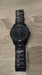 Zwart horloge, Ophalen of Verzenden, Staal, Overige merken