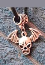 Ketting doodshoofd, Verzenden, Nieuw, Zilver, Met hanger