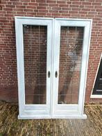 Zeer mooie stevige ensuite glas in lood schuif deuren, Doe-het-zelf en Verbouw, Kozijnen en Schuifpuien, 75 tot 150 cm, Deurkozijn