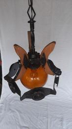 Smeedijzeren hanglamp jaren 70,lees de beschrijving, Huis en Inrichting, Lampen | Hanglampen, Ophalen of Verzenden, Minder dan 50 cm