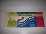 Jaren 30 etiket Nutricia Roomijsmix ' ROMUCO ', Ophalen of Verzenden, Gebruikt, Verpakking