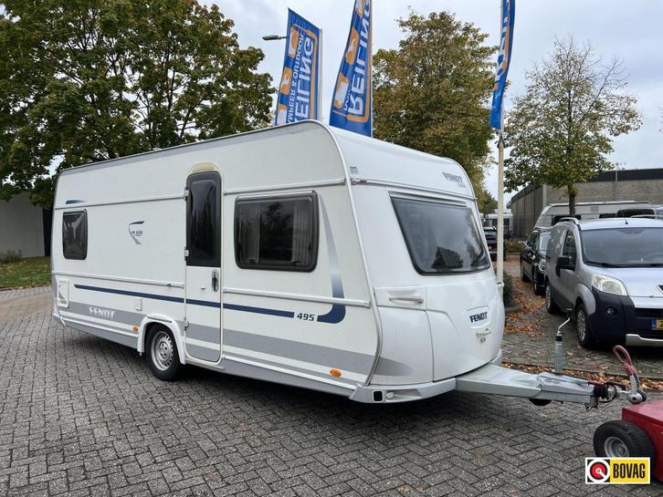 Fendt Platin 495 SFB, Caravans en Kamperen, Caravans, Bedrijf, tot en met 4, 1250 - 1500 kg, Rondzit, Fendt, Frans bed, Overige typen