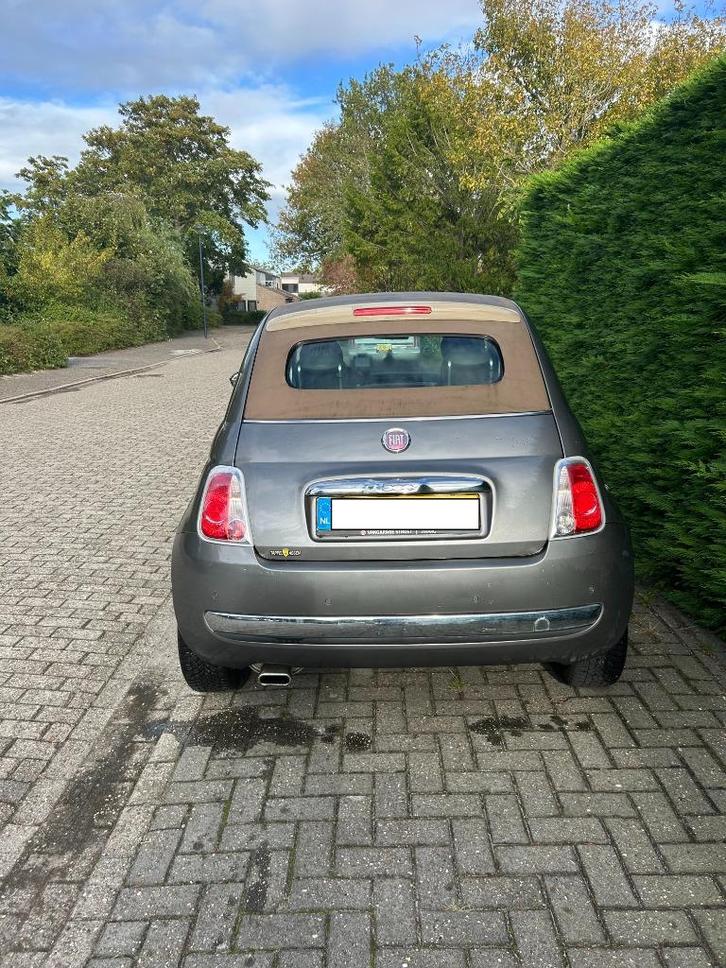 Fiat 500 1.2 Cabrio 2011 Grijs, Auto's, Fiat, Particulier, Benzine, B, Hatchback, Handgeschakeld, Origineel Nederlands, Zilver of Grijs