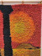 Vintage wollen wandkleed Smyrna wanddecoratie wol jaren 70, Gebruikt, ., Ophalen of Verzenden, .