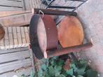 Vuurschaal bbq met gietijzeren rooster!, Tuin en Terras, Houtskoolbarbecues, Ophalen, Zo goed als nieuw