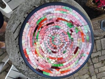 Kleurrijke mozaïekschaal – handgemaakt – Ø 45 cm beschikbaar voor biedingen