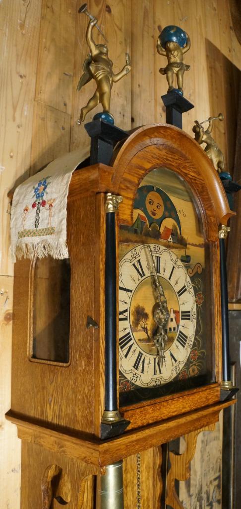 Friese Staartklok Bruidsklok Dutch clock Atlas Notarisklok, Huis en Inrichting, Woonaccessoires | Klokken, Gebruikt, Wandklok