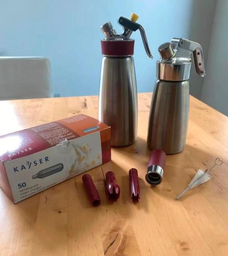 iSi Gourmet Whip 0,25 ltr en 0,5 ltr ZGAN, Huis en Inrichting, Keuken | Bestek, Zo goed als nieuw, Rvs of Chroom, Ophalen of Verzenden