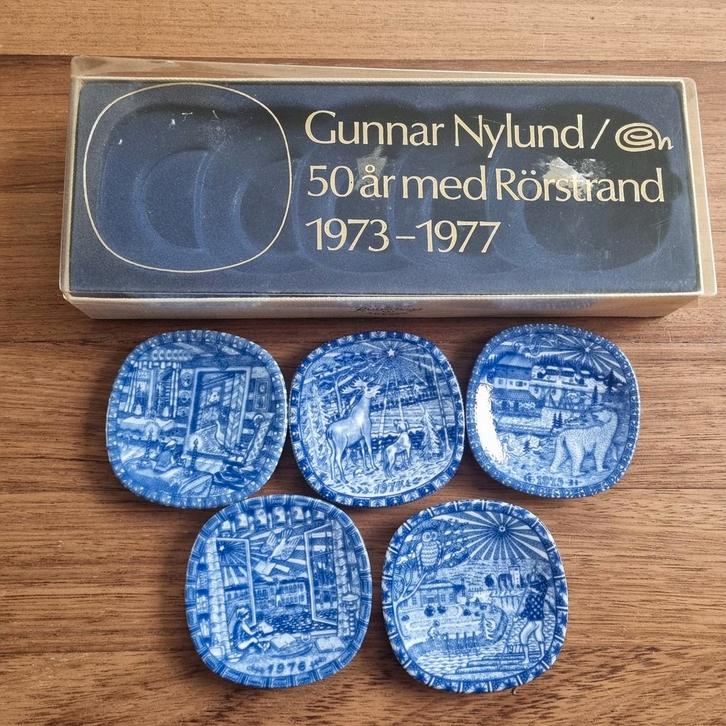 Miniatuur jaarborden, Jubileumeditie tgv 50 jr Gunnar Nylund, Antiek en Kunst, Antiek | Wandborden en Tegels, Ophalen of Verzenden