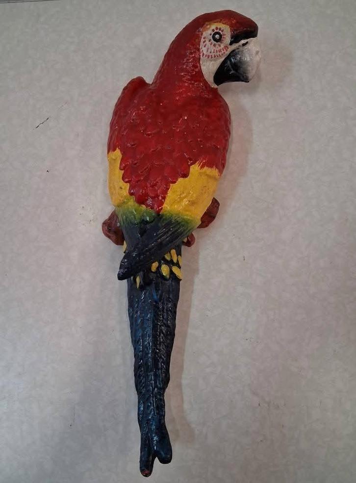 Papegaai en Flamingo van gietijzer, Huis en Inrichting, Woonaccessoires | Wanddecoraties, Nieuw, Ophalen of Verzenden